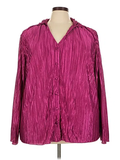 Pre-owned Almost Famous Long Sleeve Blouse In Pink