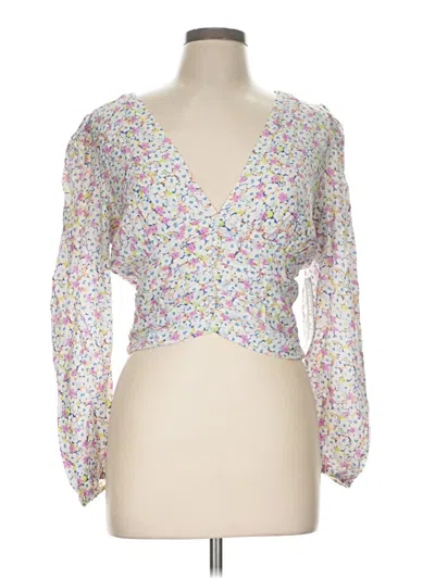 Pre-owned Almost Famous Long Sleeve Blouse In White