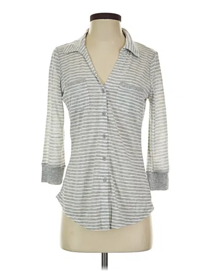 Pre-owned Almost Famous Long Sleeve Polo Shirt In Gray