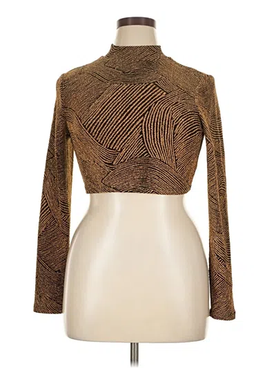 Pre-owned Almost Famous Long Sleeve Turtleneck In Brown