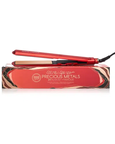 Almost Famous Maxlength 1 Flat Iron With Rose Gold Titanium Plates In White