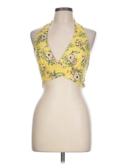Pre-owned Almost Famous Sleeveless Blouse In Yellow