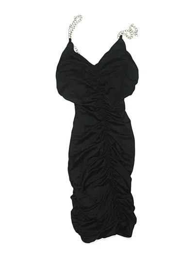 Pre-owned Almost Famous Sleeveless Top Black Halter Neckline Tops