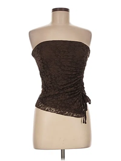 Pre-owned Almost Famous Sleeveless Top Brown Strapless Neckline Tops