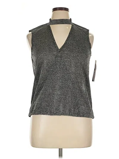 Pre-owned Almost Famous Sleeveless Top Gray Halter Neckline Tops