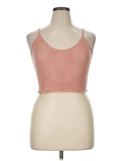 Pre-owned Almost Famous Sleeveless Top Pink Halter Neckline Tops