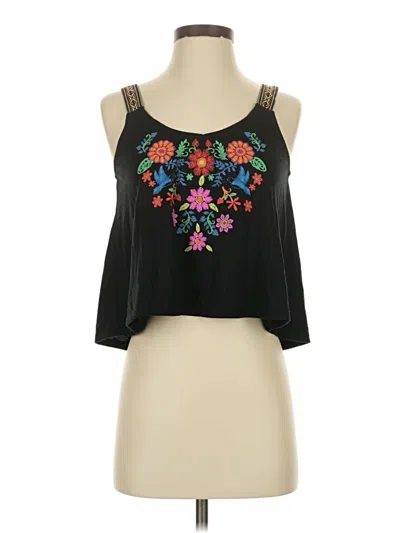 Pre-owned Almost Famous Tank Top Black Strapless Neckline Tops