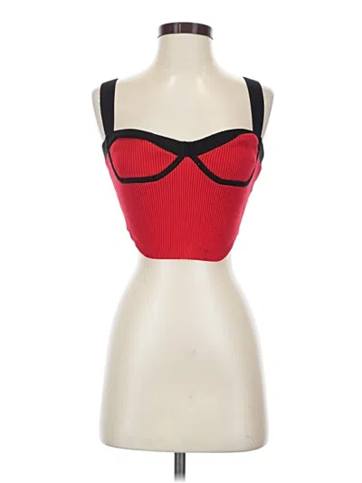 Pre-owned Almost Famous Tank Top Red Strapless Neckline Tops