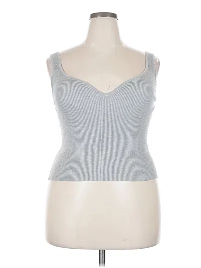 Pre-owned Almost Famous Tank Top Silver Sweetheart Neckline Tops