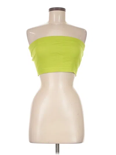 Almost Famous Tube Top Green Strapless Neckline Tops