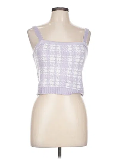 Pre-owned Almost Famous Tube Top Purple Square Neckline Tops