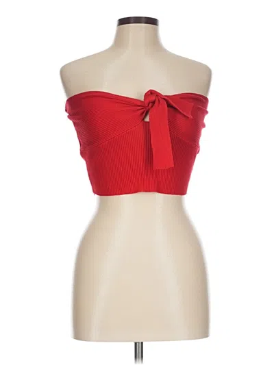 Pre-owned Almost Famous Tube Top Red Strapless Neckline Tops