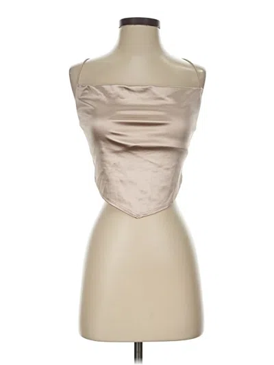 Pre-owned Almost Famous Tube Top Tan Strapless Neckline Tops