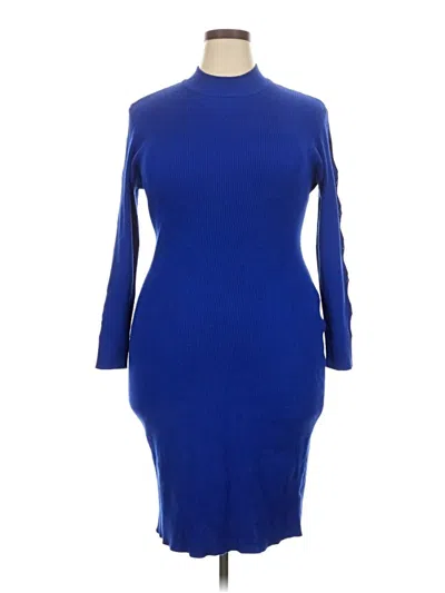Pre-owned Almost Famous Turtleneck Sweater In Blue