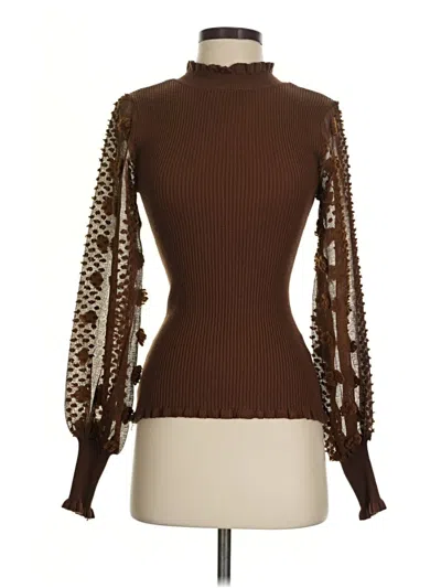Pre-owned Almost Famous Turtleneck Sweater In Brown