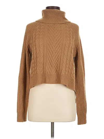 Pre-owned Almost Famous Turtleneck Sweater In Brown