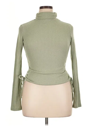 Pre-owned Almost Famous Turtleneck Sweater In Green