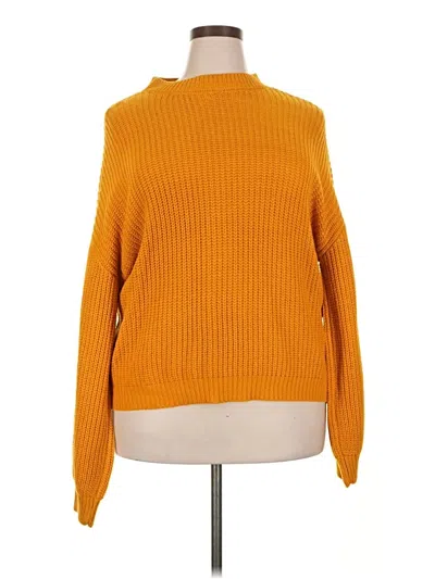 Pre-owned Almost Famous Turtleneck Sweater In Yellow