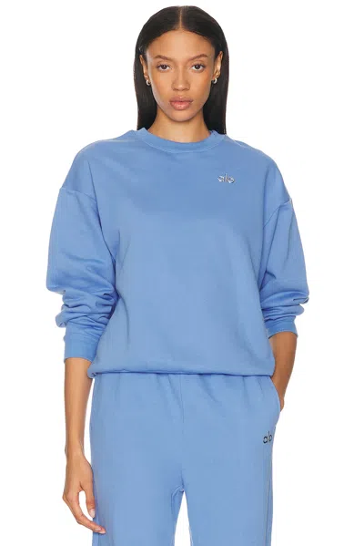 Alo Yoga Accolade Crewneck Sweatshirt In Blue