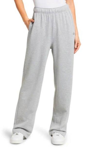 Alo Yoga Accolade Cotton-blend Jogging Bottoms In Athletic Heather Grey