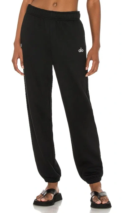 Alo Yoga Accolade Sweatpant In Black & Chrome