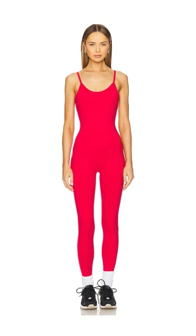 Alo Yoga Airbrush One And Done Onsie In Bold Red