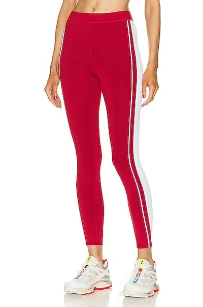 Alo Yoga Airlift High Waisted Car Club Legging In Classic Red & White