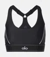 Alo Yoga Airlift Suit Up Medium-impact Sports Bra In Black
