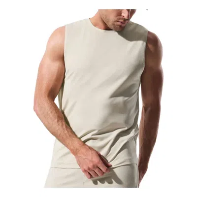 Alo Yoga Alo Conquer Muscle Tank 'bone' In White