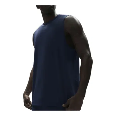 Alo Yoga Alo Conquer Muscle Tank 'navy' In Blue
