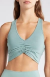 Alo Yoga Wild Thing Low-impact Sports Bra In Botanical Green