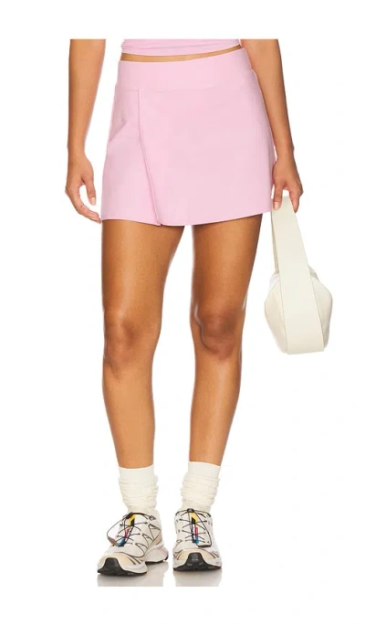 Alo Yoga Alosoft Backspin Skirt In Sweet Pink