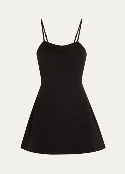 Alo Yoga Alosoft Courtside Tennis Dress In Black