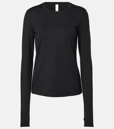 Alo Yoga Top Alosoft Finesse Aus Jersey In Schwarz