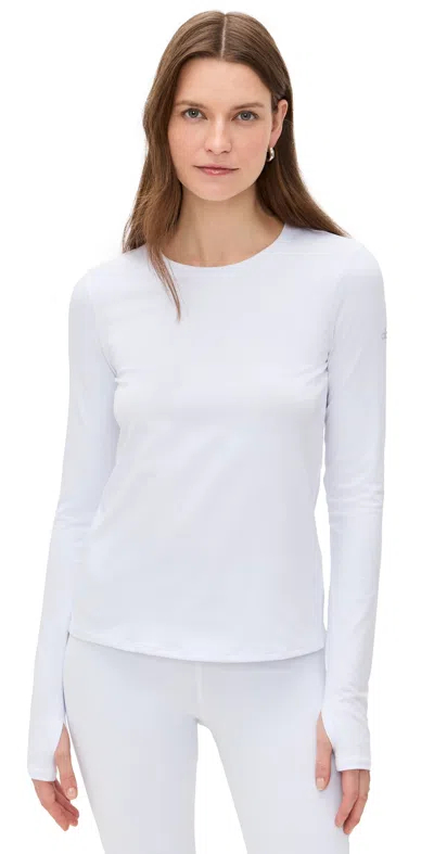 Alo Yoga Alosoft Finesse Long Sleeve Tee White