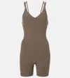 Alo Yoga Alosoft Suns Out Romper In Olive Tree