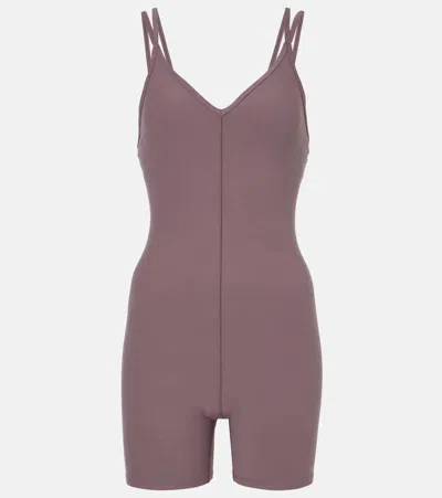 Alo Yoga Alosoft Suns Out Romper In Brown
