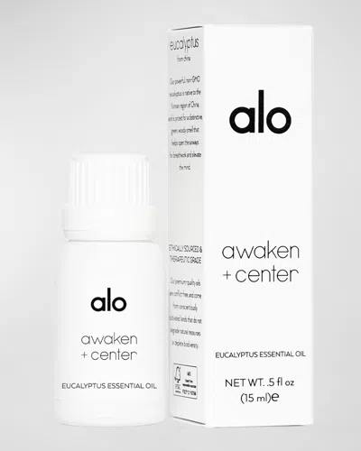 Alo Yoga Awaken & Center Eucalyptus Essential Oil, 0.5 Oz. In White
