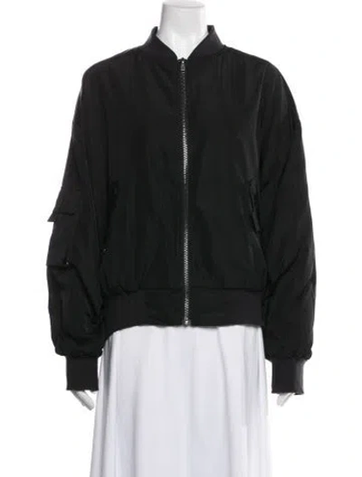 Pre-owned Alo Yoga Bomber Jacket In Black