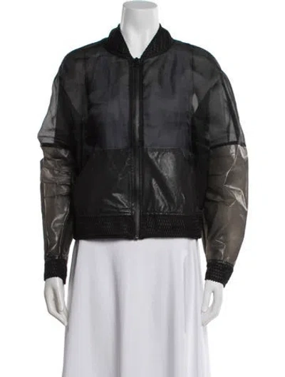 Pre-owned Alo Yoga Bomber Jacket In Black