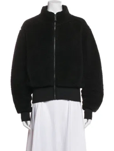 Pre-owned Alo Yoga Bomber Jacket In Black