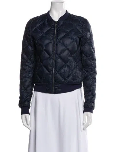 Pre-owned Alo Yoga Bomber Jacket In Blue