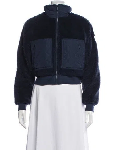 Pre-owned Alo Yoga Bomber Jacket In Blue