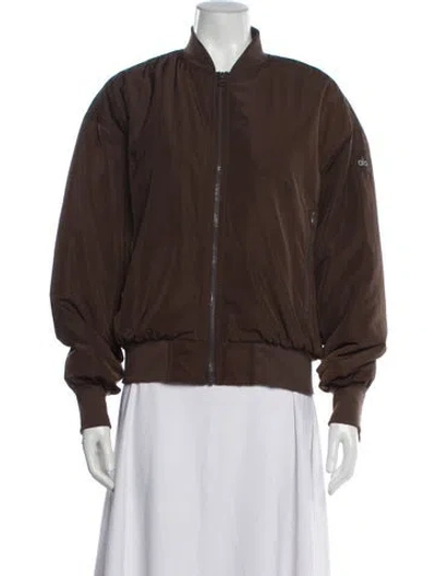 Pre-owned Alo Yoga Bomber Jacket In Brown