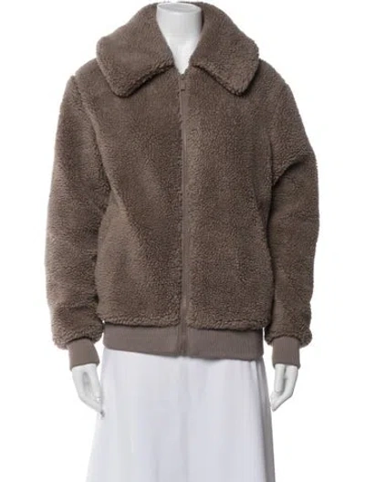 Pre-owned Alo Yoga Bomber Jacket In Brown