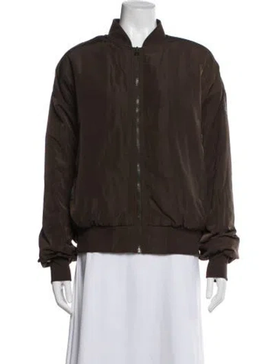 Pre-owned Alo Yoga Bomber Jacket In Brown