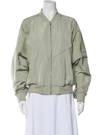 Pre-owned Alo Yoga Bomber Jacket In Green