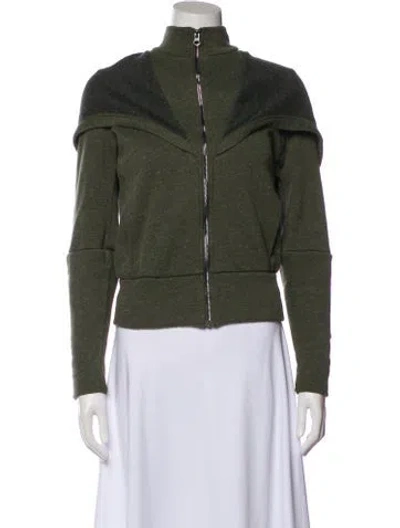 Pre-owned Alo Yoga Bomber Jacket In Green