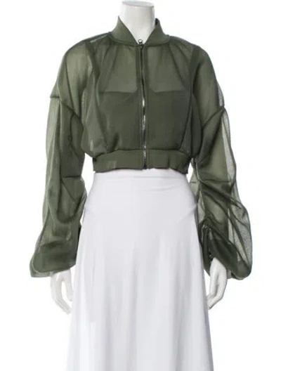 Pre-owned Alo Yoga Bomber Jacket In Green