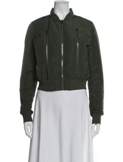 Pre-owned Alo Yoga Bomber Jacket In Green